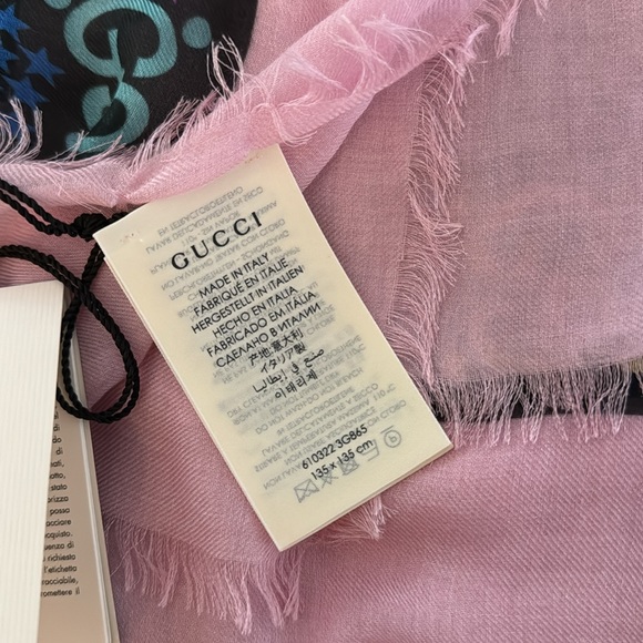 NEW GUCCI Psychedelic GG Scarf - Picture 6 of 8